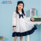 [1件3折]铅笔俱乐部2025年春装新款女童连衣裙儿童风裙子中大童公主裙