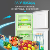 新飞（Frestec）118升 迷你冰箱小型 小冰箱迷你小型家用 冰箱双门 节能省电钛空银 BCD-118L2D
