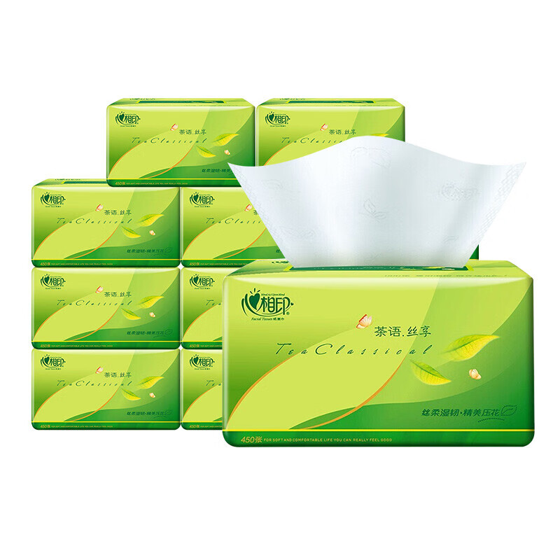 心相印 软抽面巾纸抽纸纸巾 办公家用150抽3层4提24包(箱装)DT32150