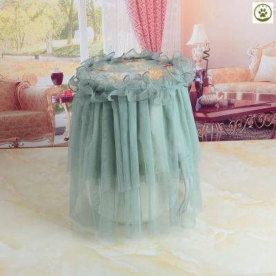 桔红色 空气炸锅直径23高31厘米 空气炸锅防尘罩家电饭煲防油盖布电压力锅的套罩子防尘防油盖巾