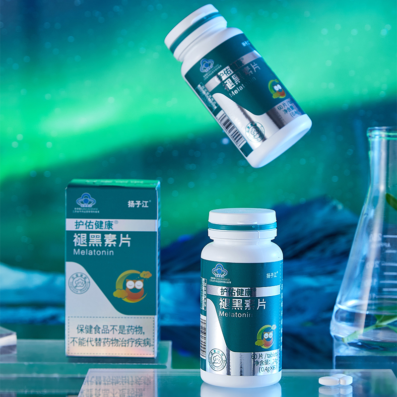 护佑健康褪黑素片0.4g/片*60片/瓶*2瓶高清大图