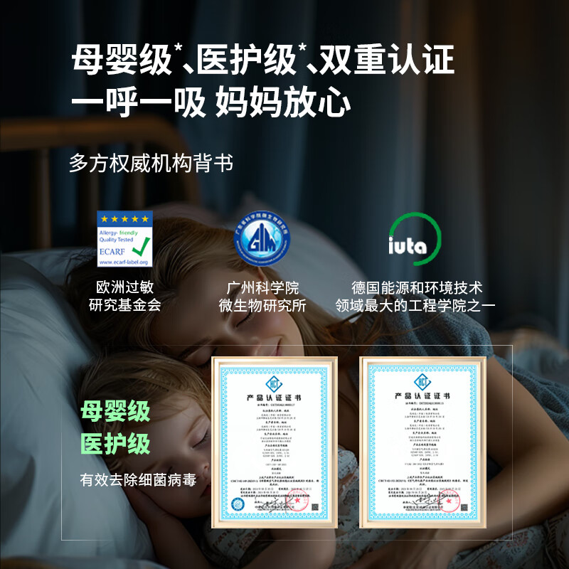 飞利浦(PHILIPS)0.003微米精滤空气净化器除甲醛二手烟味新房专用孕妇婴儿除螨尘病毒细菌花粉过敏原AC4228高清大图