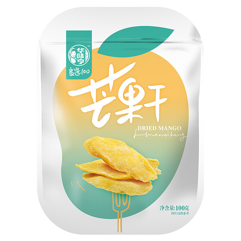 华味亨芒果干100g/袋风味水果干果脯零食芒果片蜜饯果干