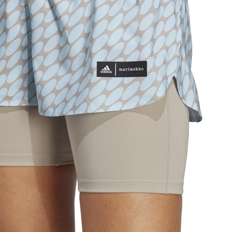 Adidas/阿迪达斯女款高尔夫运动裤型紧身内衬两穿短裤速干防潮再