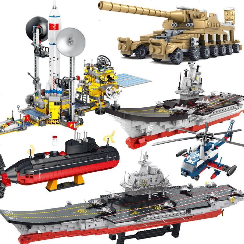 适用辽宁号航母积木兼容乐高军事系列航天坦克军舰拼装男孩子搭建玩具