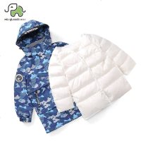 象老大儿童羽绒服男中大童活里活面羽绒服内胆可拆洗AD1003