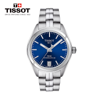 [低至5折]天梭(TISSOT)瑞士手表 PR100系列 海洋蓝表盘钢带女士机械表T101.207.11.041.00