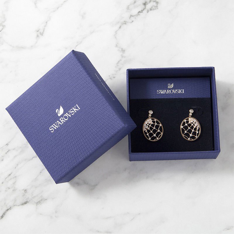 Swarovski 施华洛世奇 女士人造水晶冰点蛛网耳饰 5488406