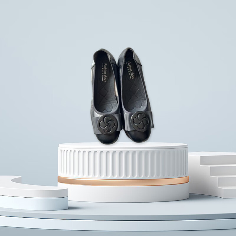 鼎兆荟 女士真皮软底单鞋 34#-41# 双高清大图