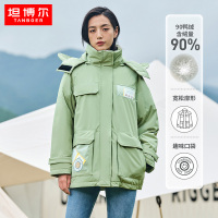 坦博尔新款工装羽绒服女时尚大口袋保暖休闲外套TW216322