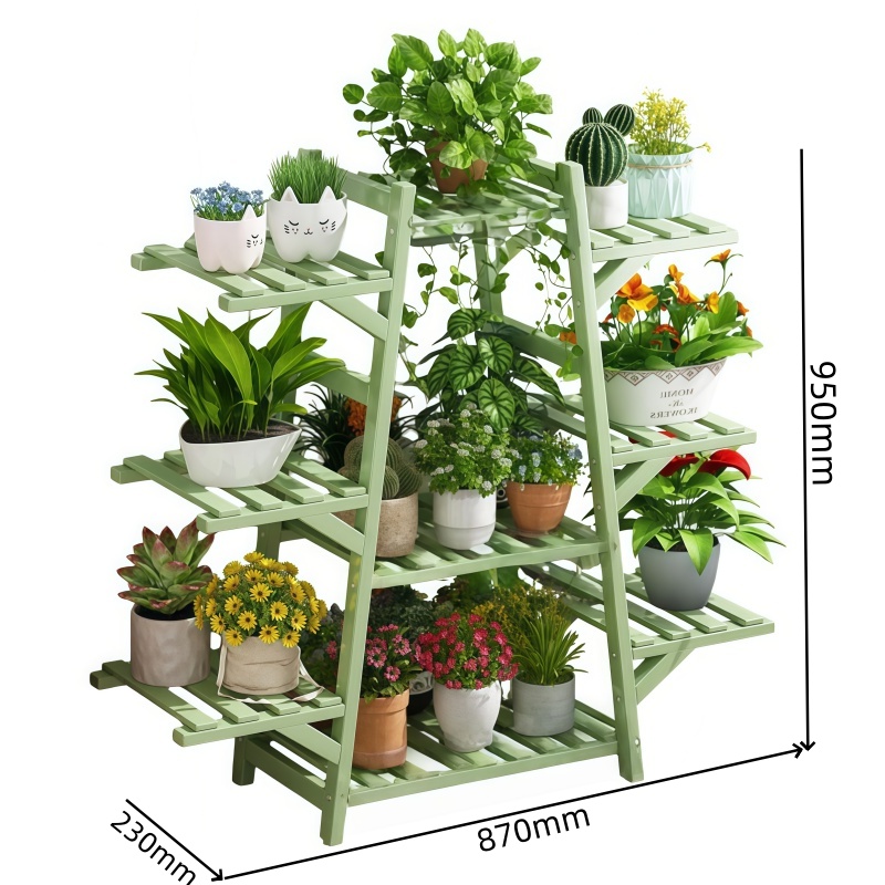 伊洛源木质花架 绿色九层870*230*950mm个 多规格