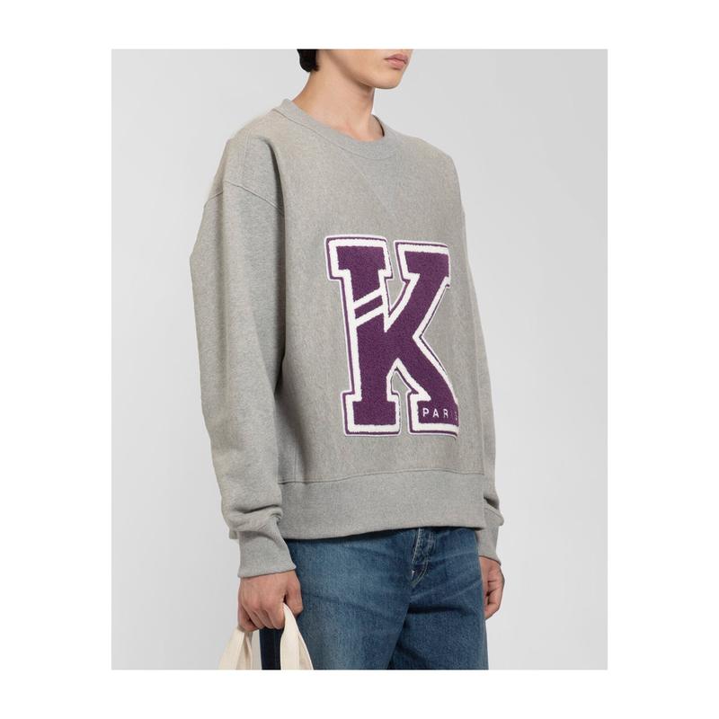 高田贤三(Kenzo)男款棉质落肩圆领卫衣舒适百搭套头休闲运动潮牌高清大图