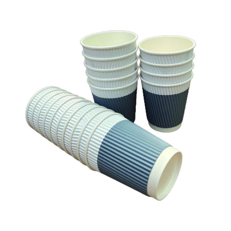 植巾（PLANTJIN）B200280ml特厚瓦楞纸杯一次性纸杯20个/包(计高清大图