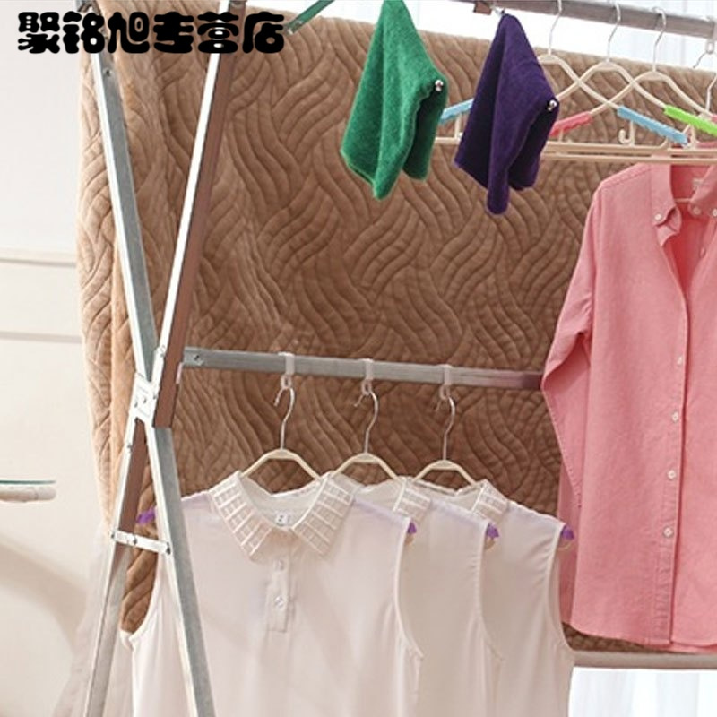 折叠晾衣架落地简易晾衣杆室内晒衣架卧室外衣架衣服架子挂衣架多款多色多功能家庭晾晒生活日用洗晒用品