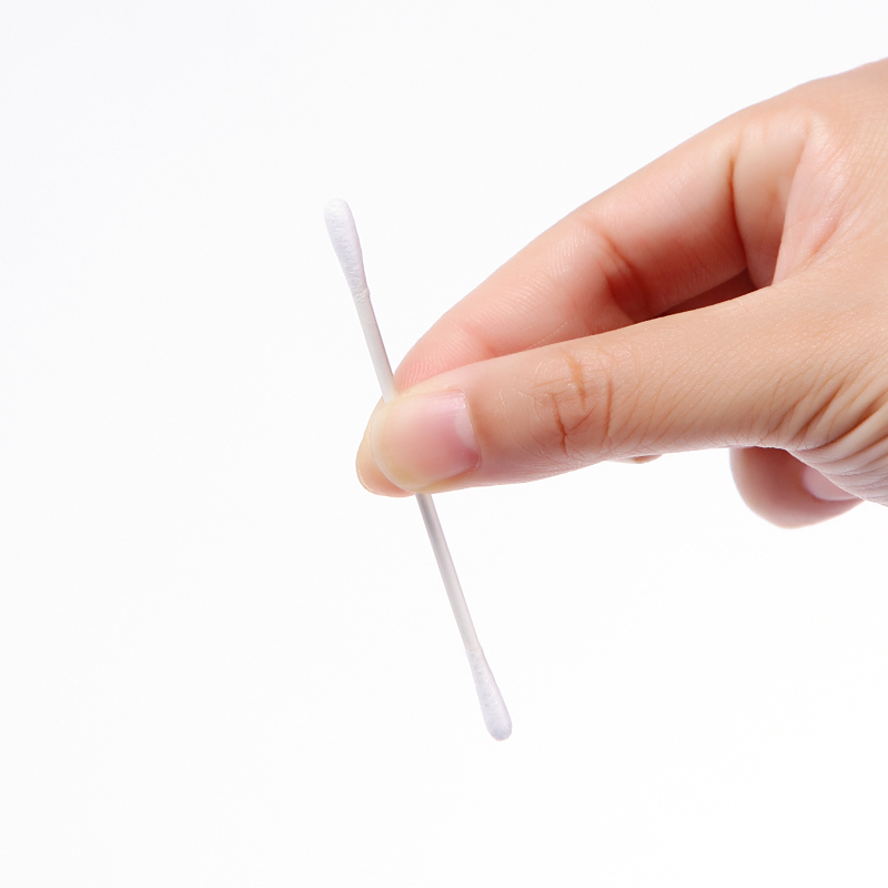 袋鼠医生婴幼儿童宝宝棉签棉棒双头150支婴儿棉签棉棒细轴天然棉花纸