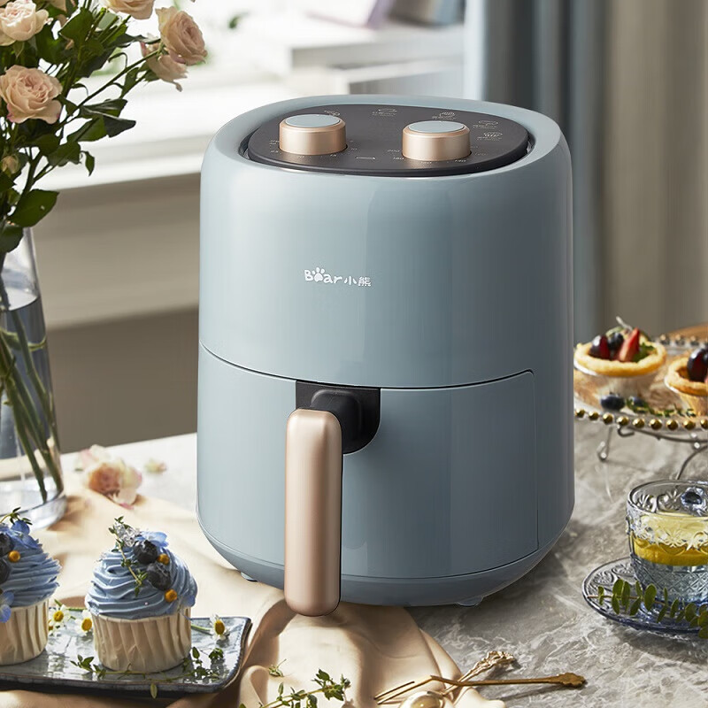 小熊(Bear)空气炸锅家用多功能锅3L微电脑触控电炸锅微蒸汽空气烤可拆卸易清洗QZG-E12W5