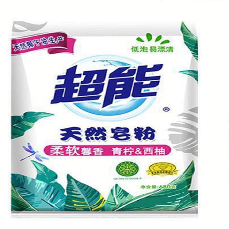 超能 柔软馨香 青柠西柚 680g 天然皂粉 洗衣粉(计价单位:袋)