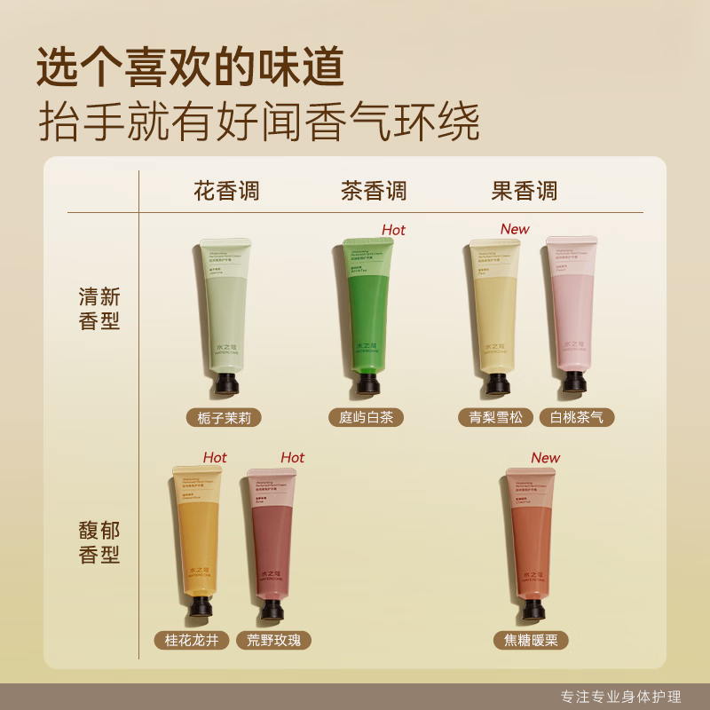水之蔻 烟酰胺焕采清润护手霜荒野玫瑰40g高清大图