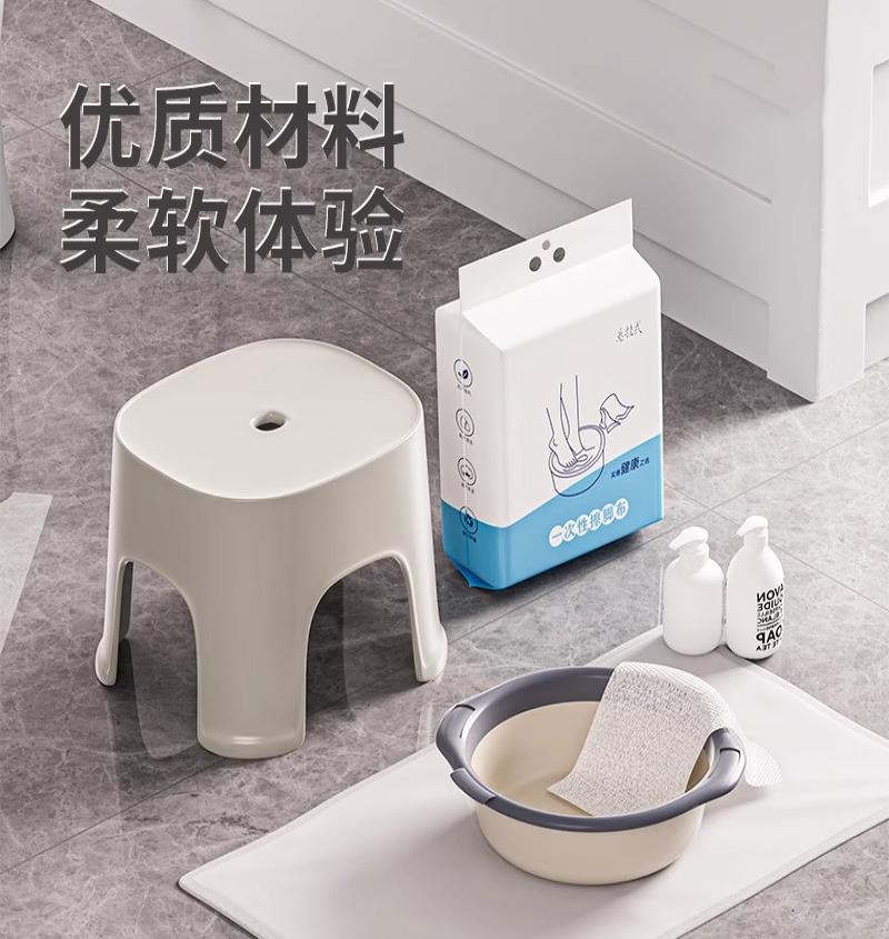 一次性擦脚布加厚加大家用懒人洗脚毛巾抹脚抹布吸水足疗巾足浴纸-擦脚布-160抽-1包高清大图