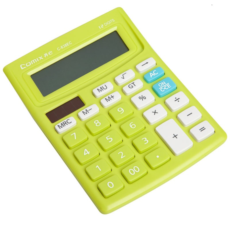 齐心 C-838EC 时尚办公计算器 绿 10台/包(单位:包)-