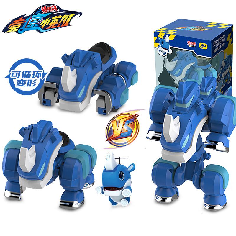 玩具翻滚车翻翻车竞技小英雄卟卟全套变身召ys8701d三变车超人强哒哒
