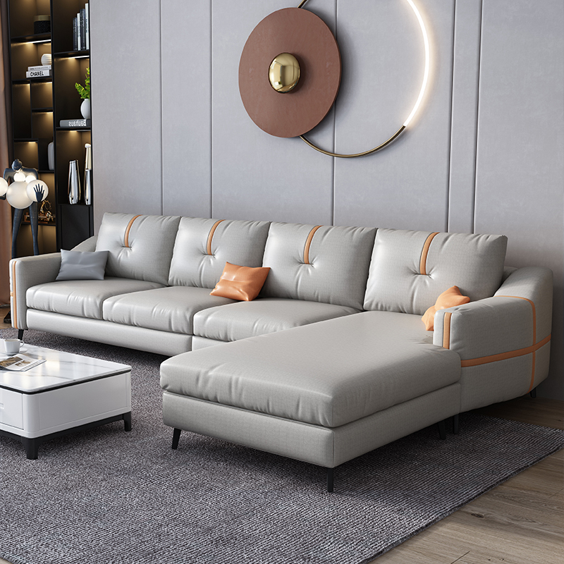 锐取沙发科技布艺沙发组合简约现代大小户型北欧乳胶沙发意式轻奢客厅