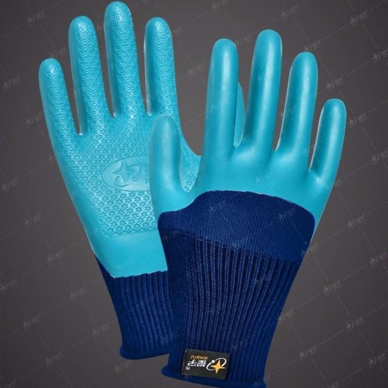 星宇劳保手套a678/688/698/689/fa608舒适耐磨工地建筑钢筋工 a669桔