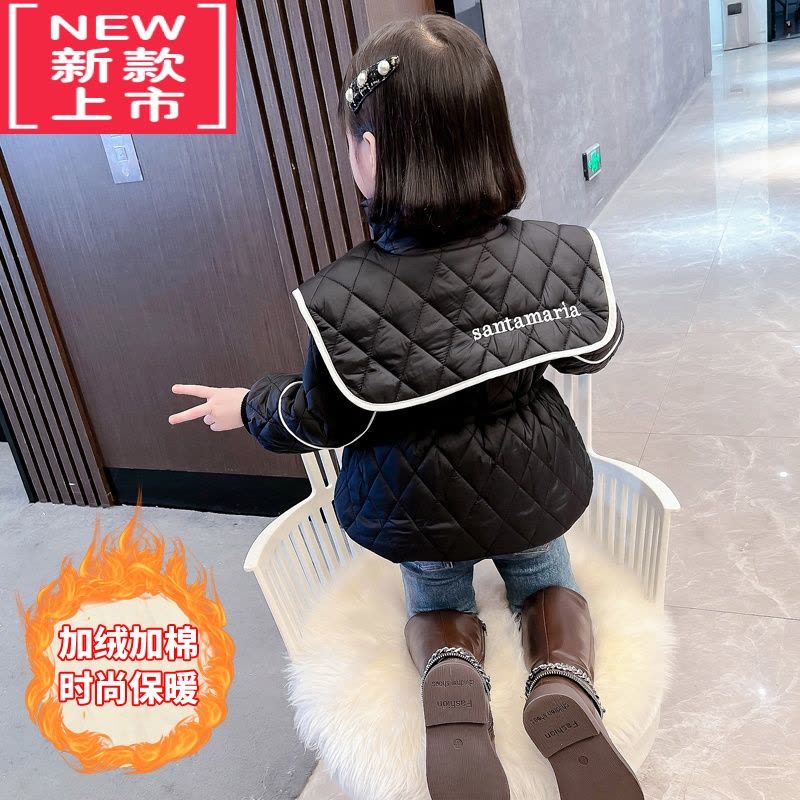 可莉允女童棉服冬季2022新款洋气宝宝薄棉衣冬装加厚外套儿童公主棉袄潮图片