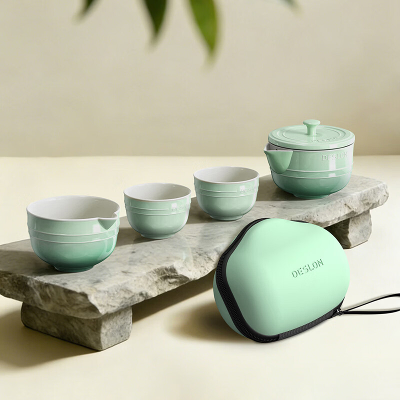 德世朗 暖阳系列陶瓷茶具套装 DFS-TZ857-5A-GN 单位:套