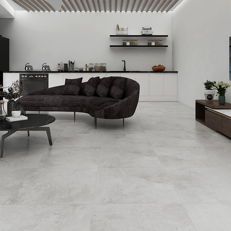 清雅灰600600侘寂风柔光素色水泥砖600x600客餐厅瓷砖全瓷灰色客厅微