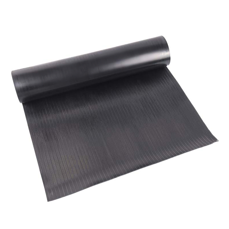 典虎 绝缘胶皮 黑色条纹3mm*1.5m*10m 卷高清大图