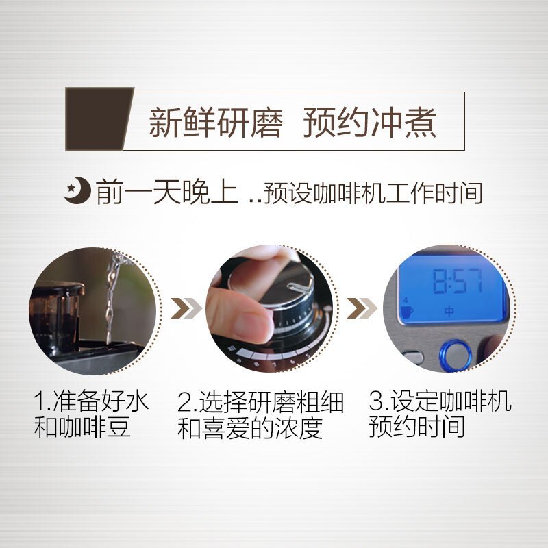 飞利浦(Philips ) 咖啡机 家用全自动滴滤式带磨豆保温预约功能 HD7753/00