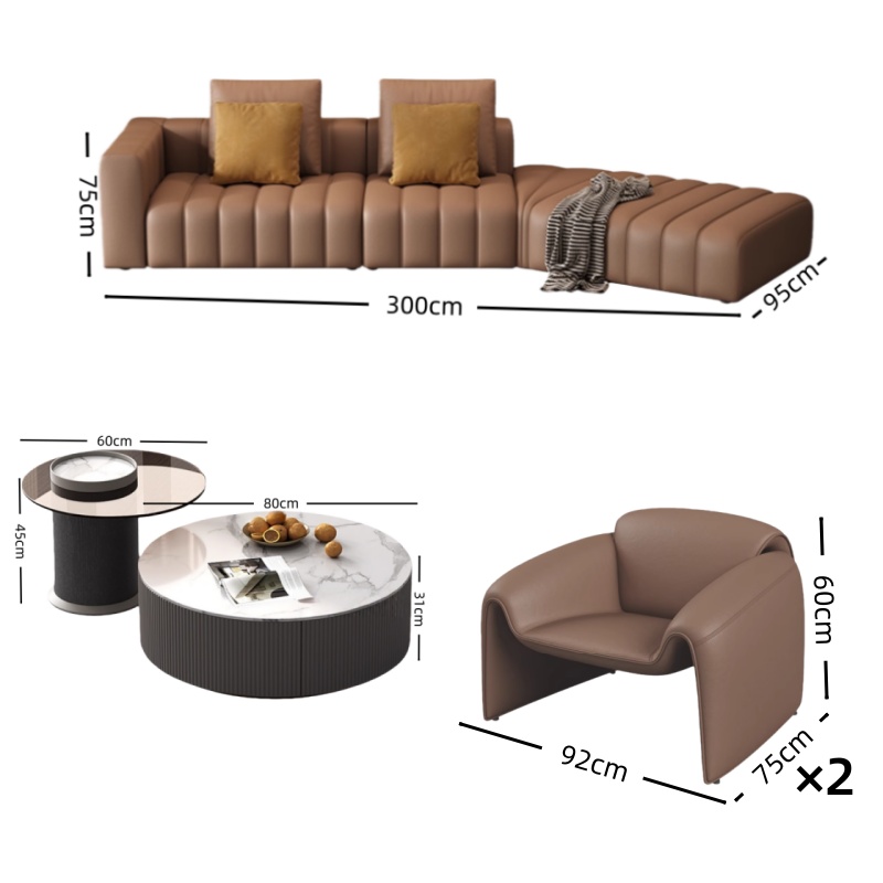 璎蕙 皮沙发沙发+茶几 套高清大图