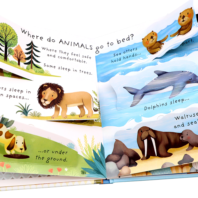 [正版]Usborne问与答翻翻书 我为什么要睡觉 英文原版绘本Why Do I Have To Go To Bed高清大图