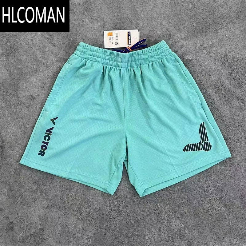HLCOMAN2025新款威克多胜利羽毛球短裤运动裤夏季透气速干男女款五分短裤