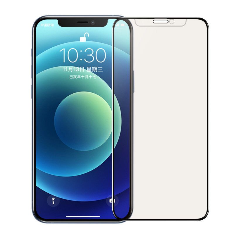 苹果11钢化膜XSMAX手机膜iPhone12全屏覆盖XR原装防摔抗蓝光保护 苹果12[6.1寸] [无黑边钢化膜]超清