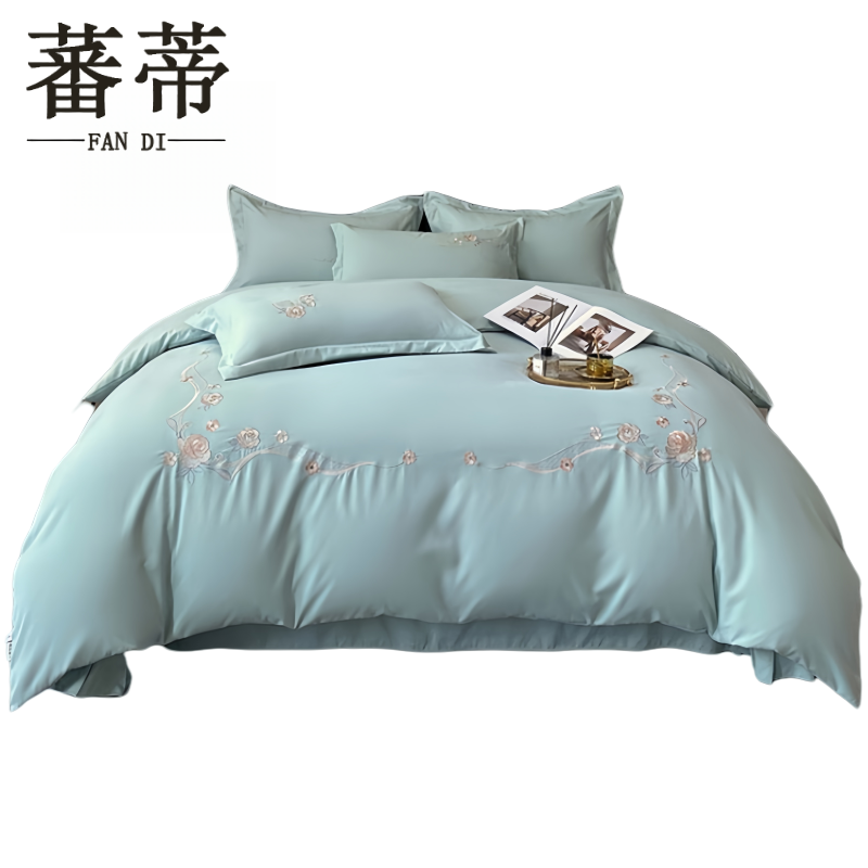 蕃蒂长绒棉四件套2.0*2.3m套高清大图