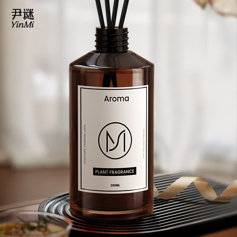 尹谜(YINMI) 无火香薰补充液桂花龙井200ml 香薰用品 香薰精油卫生间卧室空气清新剂家用藤条香氛酒店