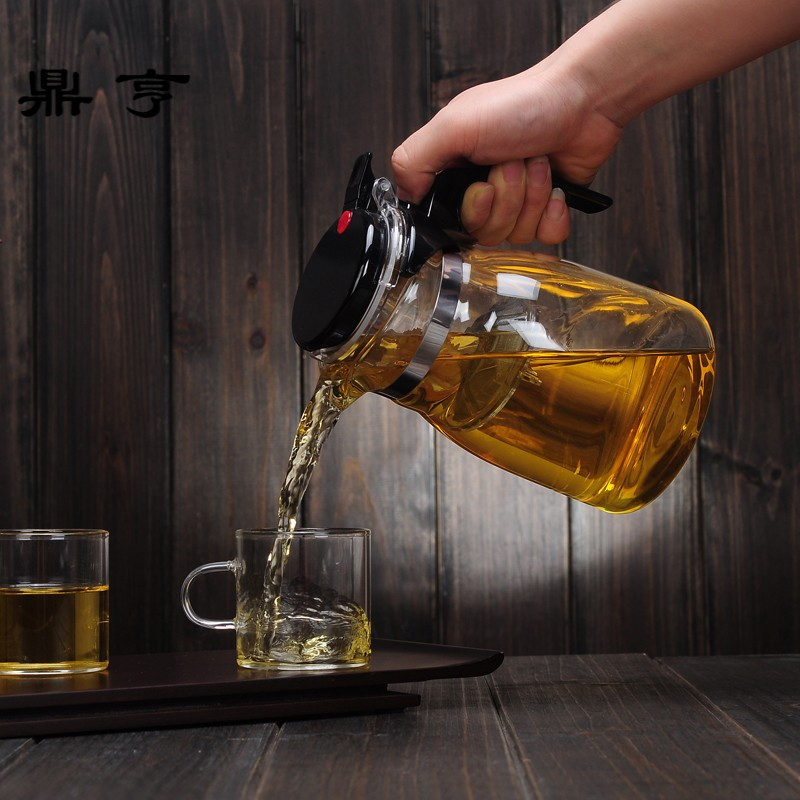 鼎亨好茗天高品质飘逸杯耐热玻璃花茶壶全过滤泡茶壶茶具冲茶器玲