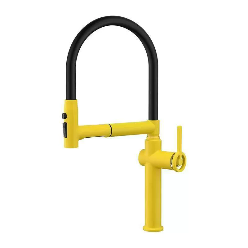 汉德斯科全铜厨房冷热水龙头洗菜盆伸缩抽拉式360旋转水槽洗碗磁吸万向旋转多出水龙头B85高清大图