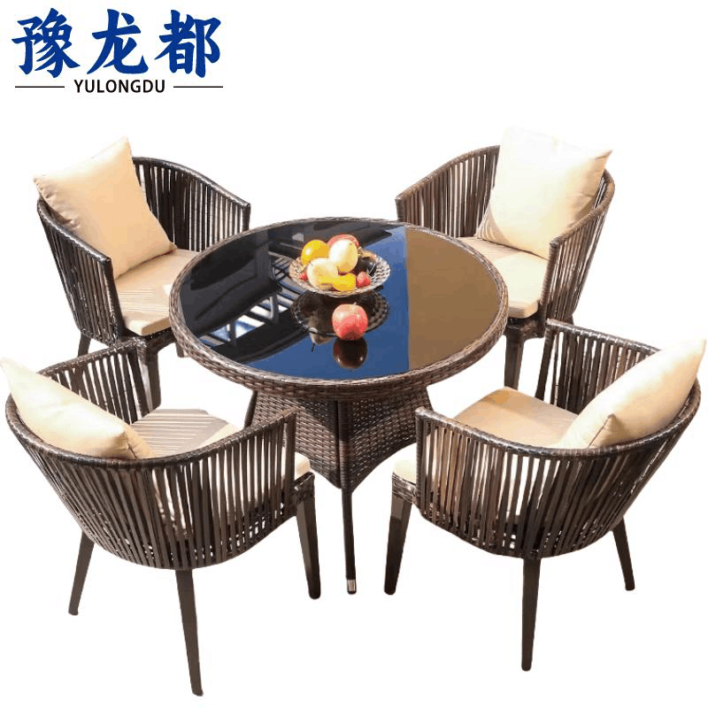 豫龙都 圆桌一桌四椅套图片