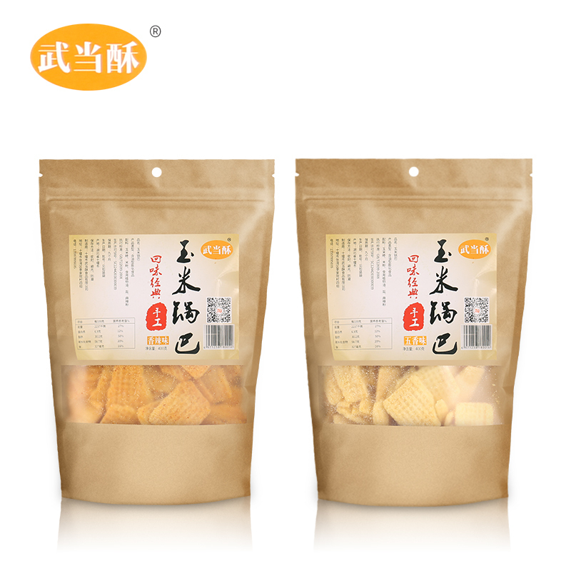 武当酥 玉米锅巴 香辣味 400g/1袋 膨化食品粗粮休闲零食休闲小吃