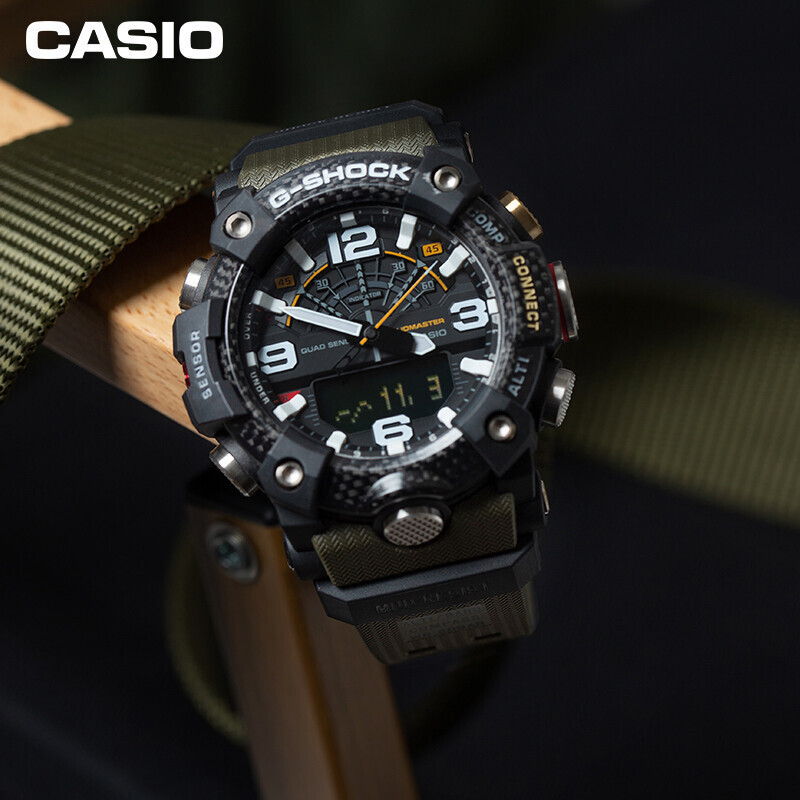 全国联保casio卡西欧gshock小泥王陆地系列防震防泥防水四重感应蓝牙