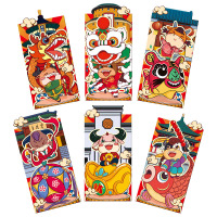 2021牛年红包加厚新年卡通创意立体异形压岁钱包袋利是封 牛来运转(6个/包)