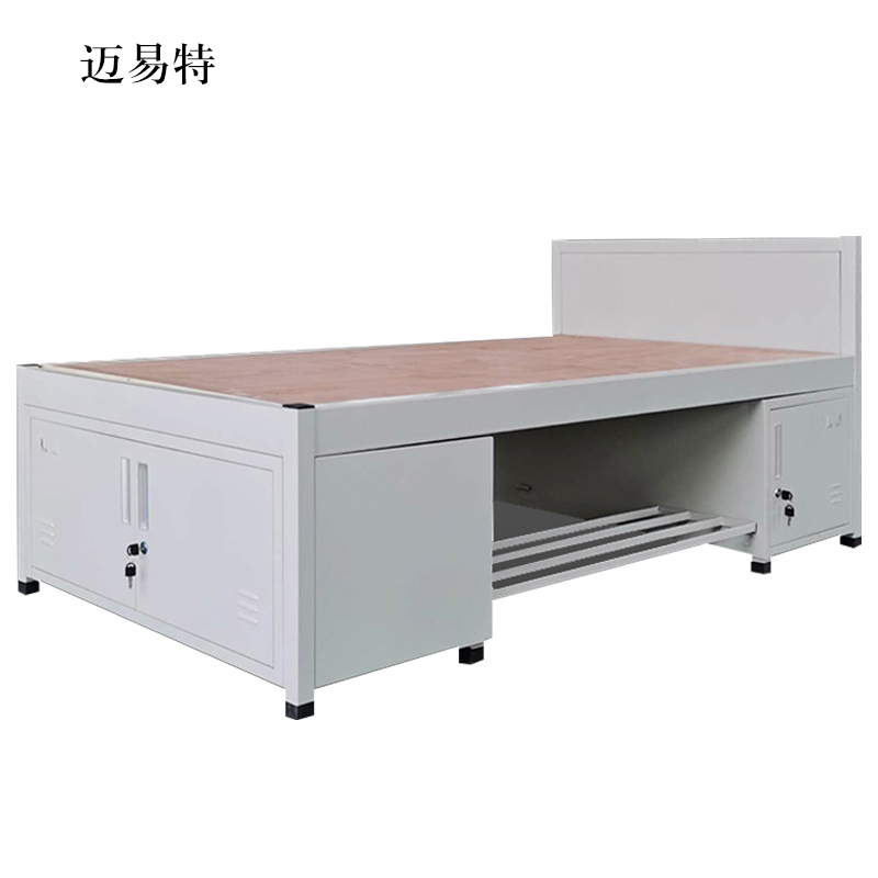 迈易特钢制单人床含柜