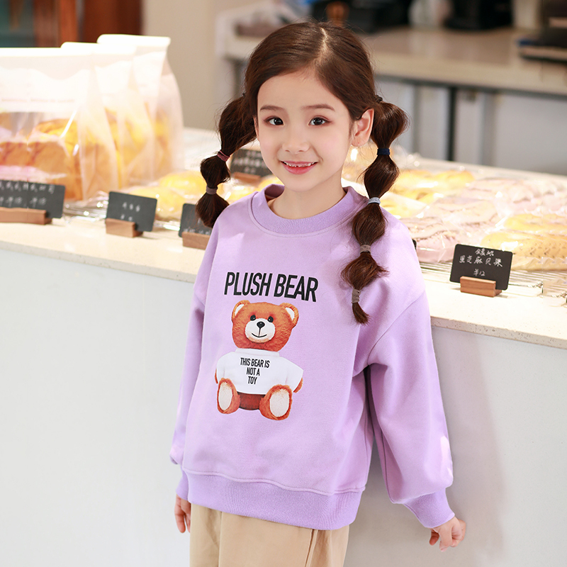龙之涵(LONGZHIHAN)女童卫衣儿童外套男童卫衣2022新款春装可穿亲子