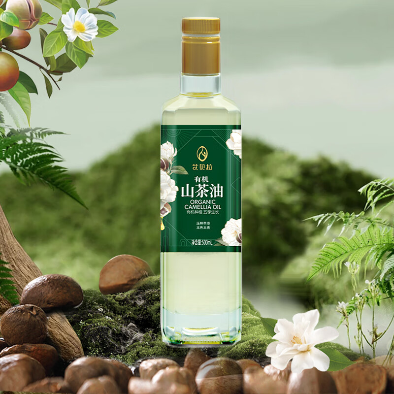 艾贝拉 食用植物有机山茶油礼盒 500ml*2 [保真山茶油]高清大图