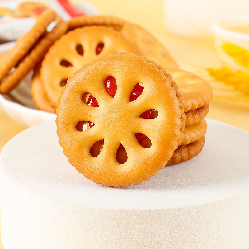 真好意果酱夹心饼干整箱儿童休闲网红零食早餐饼干代餐300g