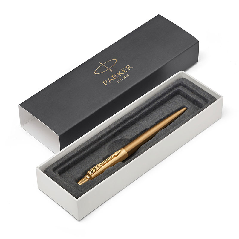 派克PARKER 乔特西区拉丝镀金凝胶水笔高清大图