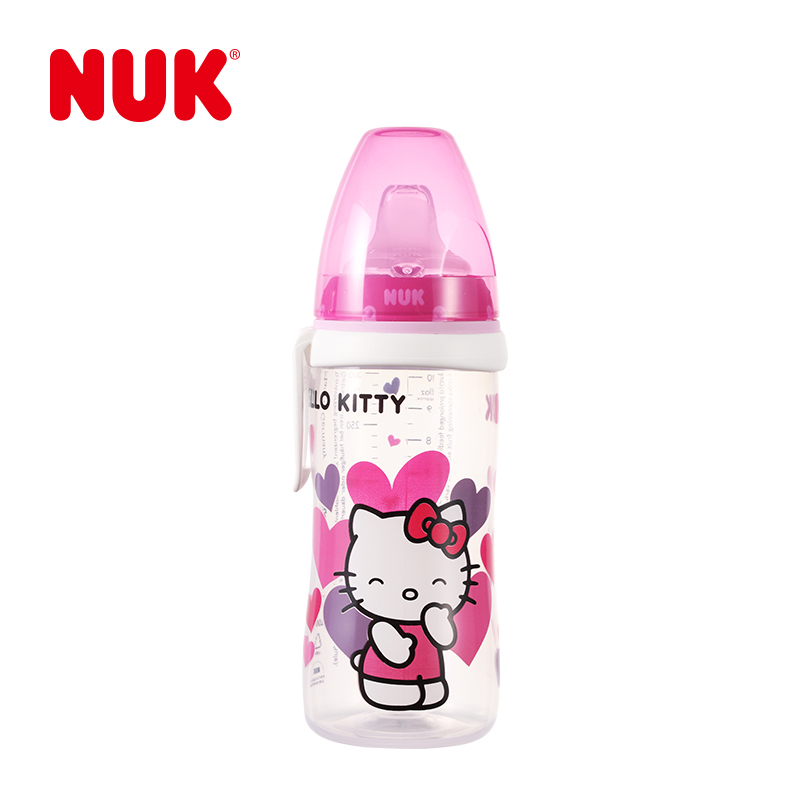 NUK活力学饮杯(Hello Kitty印花带硅胶软嘴)颜色随机
